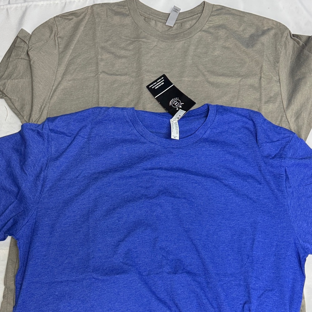 Men's Blue and Tan T-Shirts